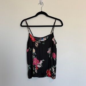 Old Navy Black Floral Spaghetti-Strap Camisole